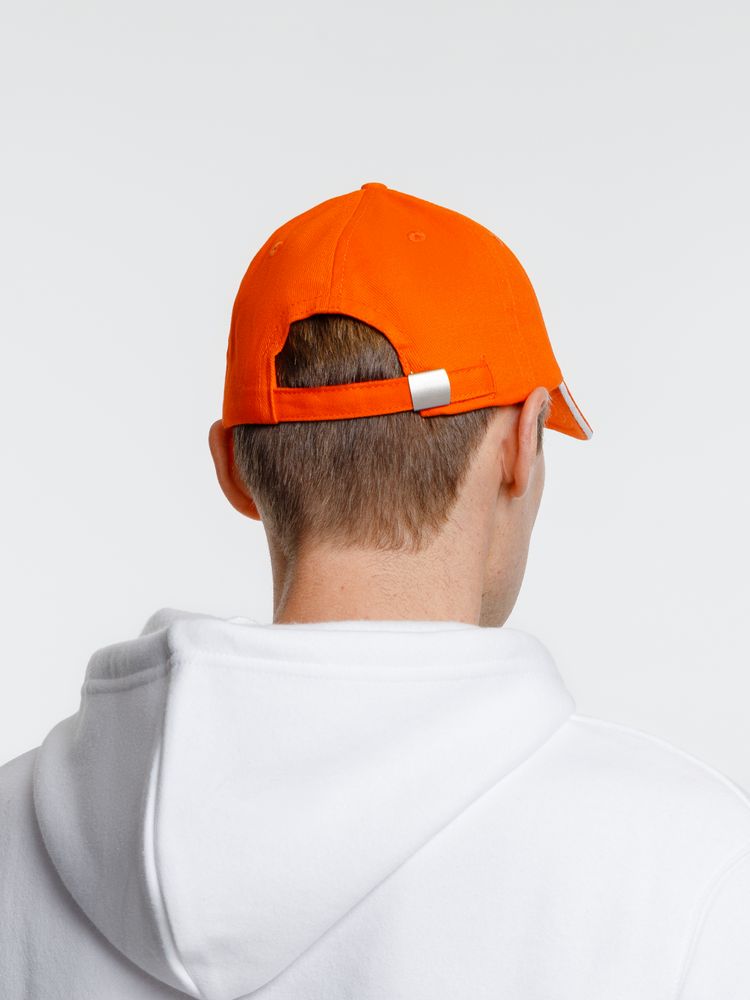 Бейсболка Spiker, оранжевая с белым — изображение 11