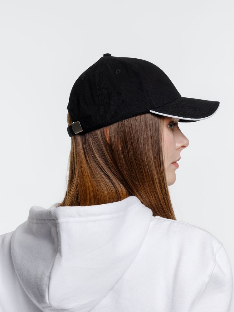 Бейсболка Spiker, черная с белым — изображение 11