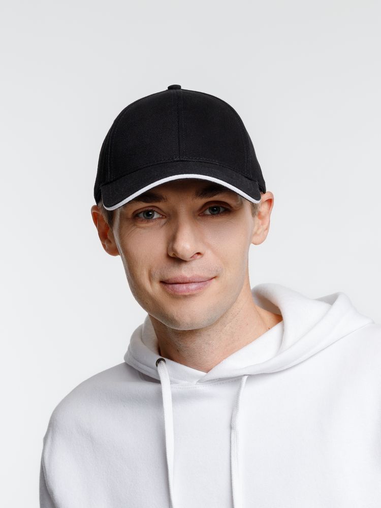 Бейсболка Spiker, черная с белым — изображение 6