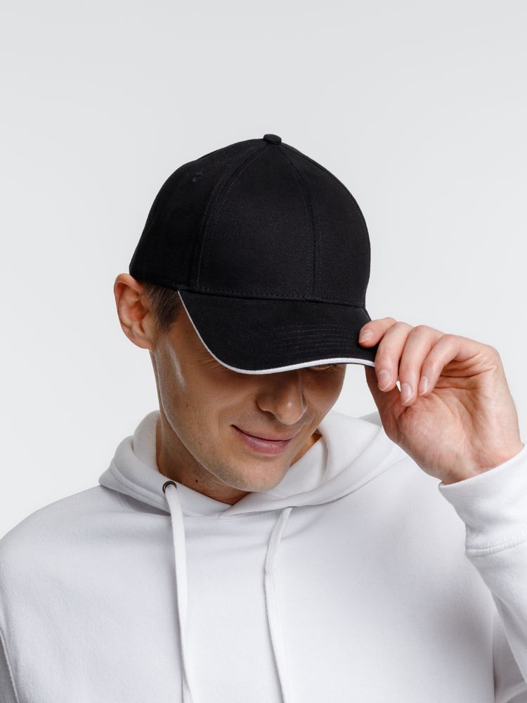 Бейсболка Spiker, черная с белым — изображение 7