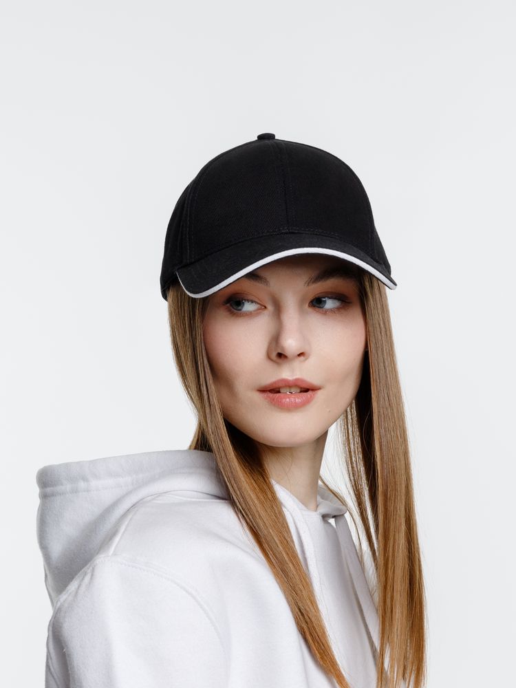 Бейсболка Spiker, черная с белым — изображение 10