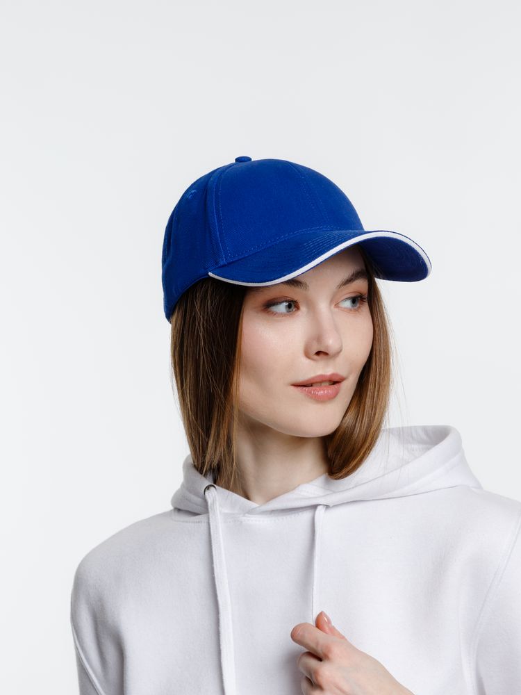 Бейсболка Spiker, ярко-синяя с белым — изображение 10