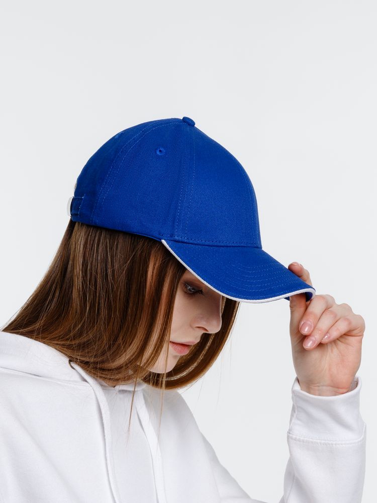 Бейсболка Spiker, ярко-синяя с белым — изображение 11