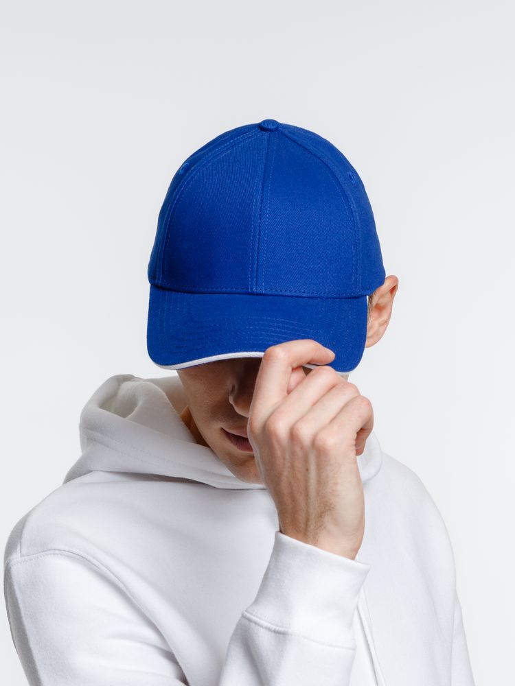 Бейсболка Spiker, ярко-синяя с белым — изображение 8