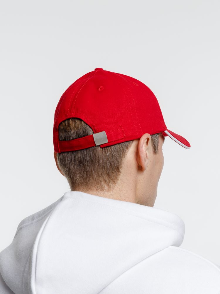 Бейсболка Spiker, красная с белым — изображение 8