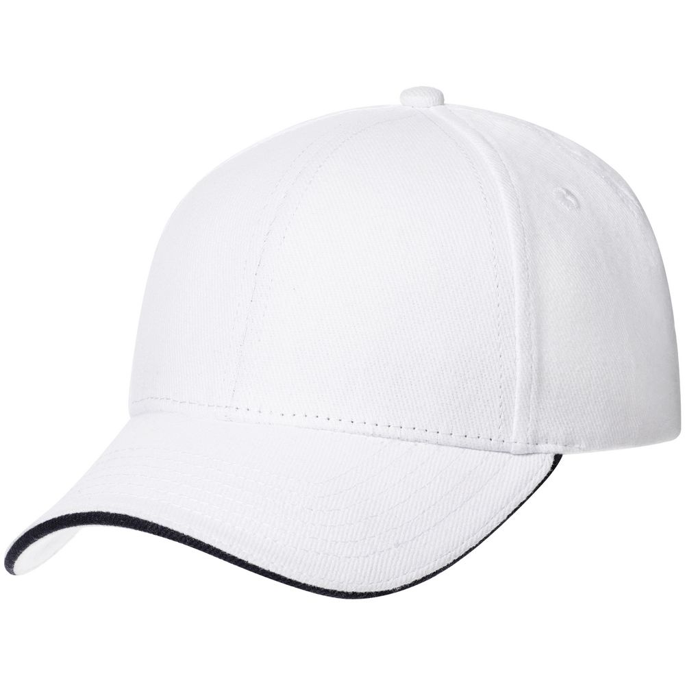Бейсболка Spiker, белая с темно-синим — изображение 2