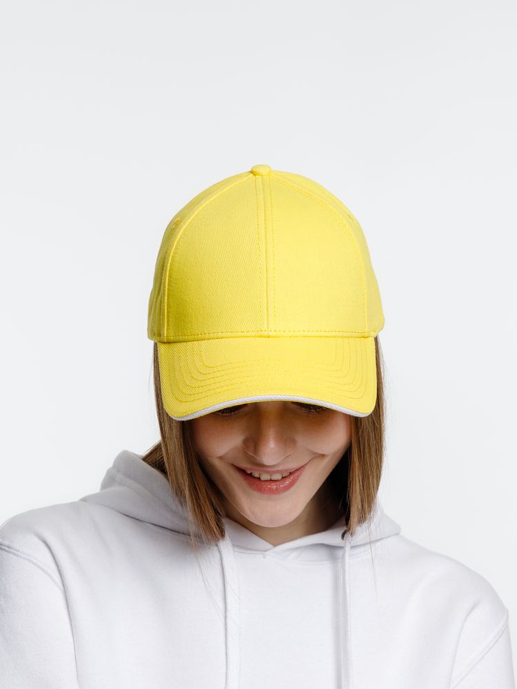 Бейсболка Spiker, желтая с белым — изображение 11