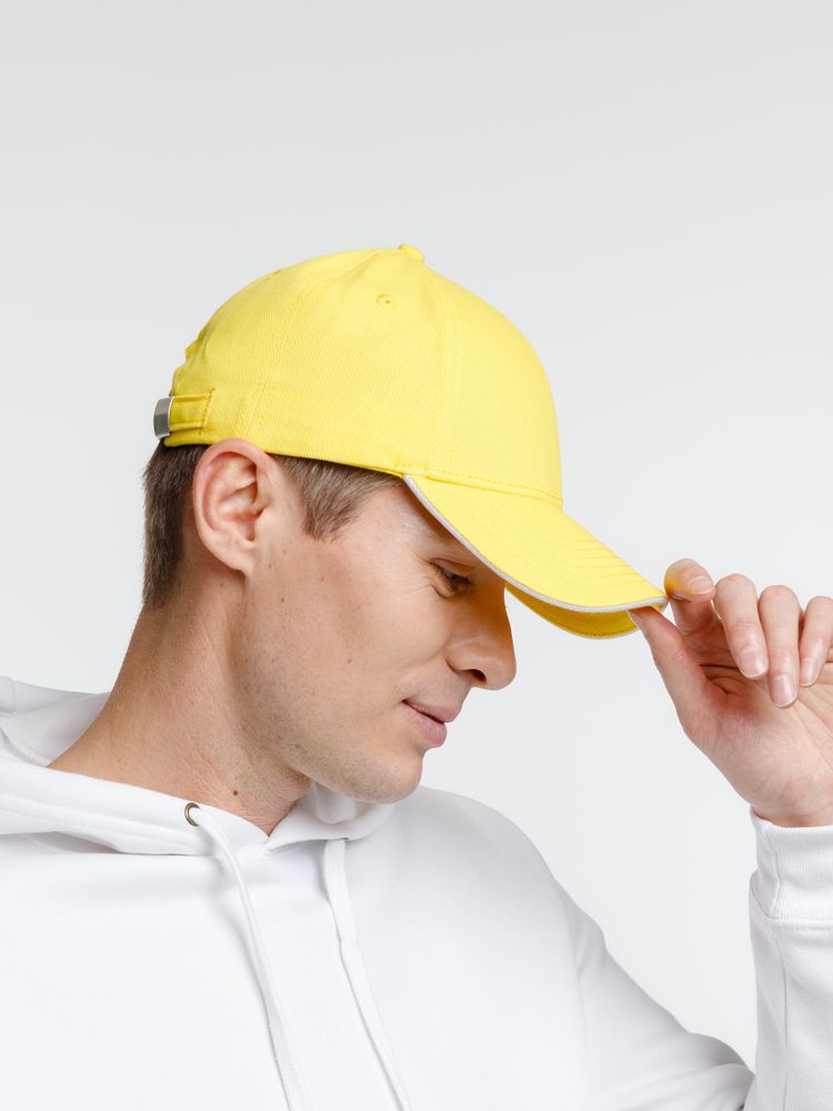 Бейсболка Spiker, желтая с белым — изображение 7
