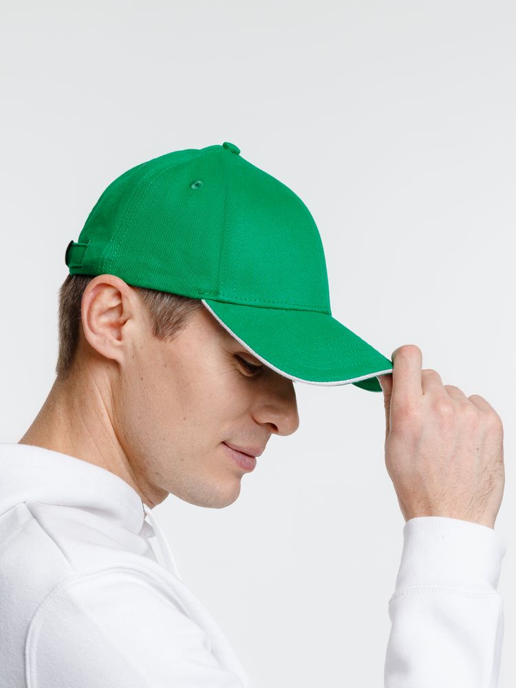 Бейсболка Spiker, зеленая с белым — изображение 11