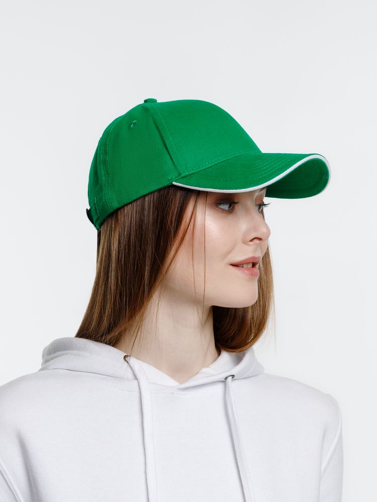 Бейсболка Spiker, зеленая с белым — изображение 7