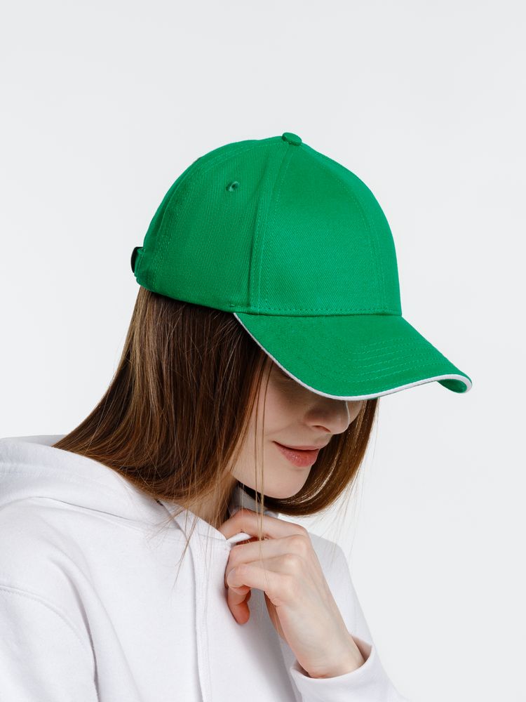 Бейсболка Spiker, зеленая с белым — изображение 8