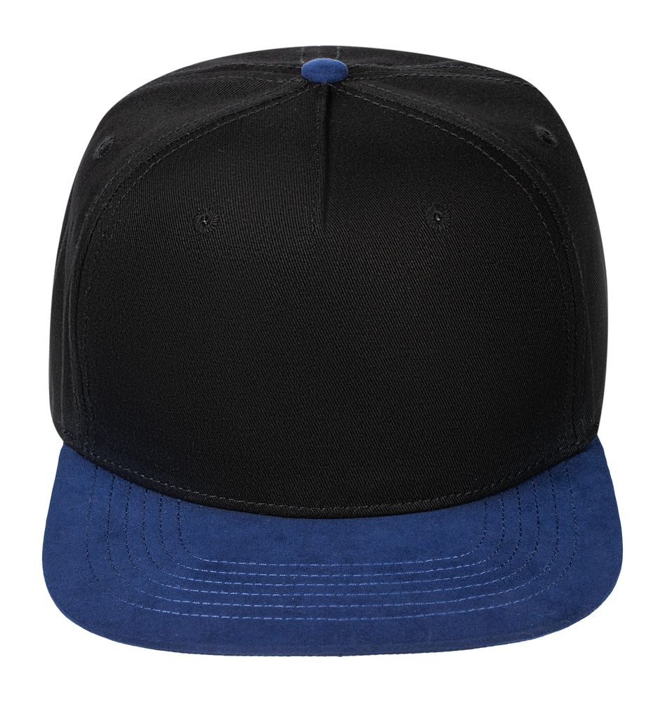 Бейсболка Foreside с прямым козырьком, черная с синим — изображение 4