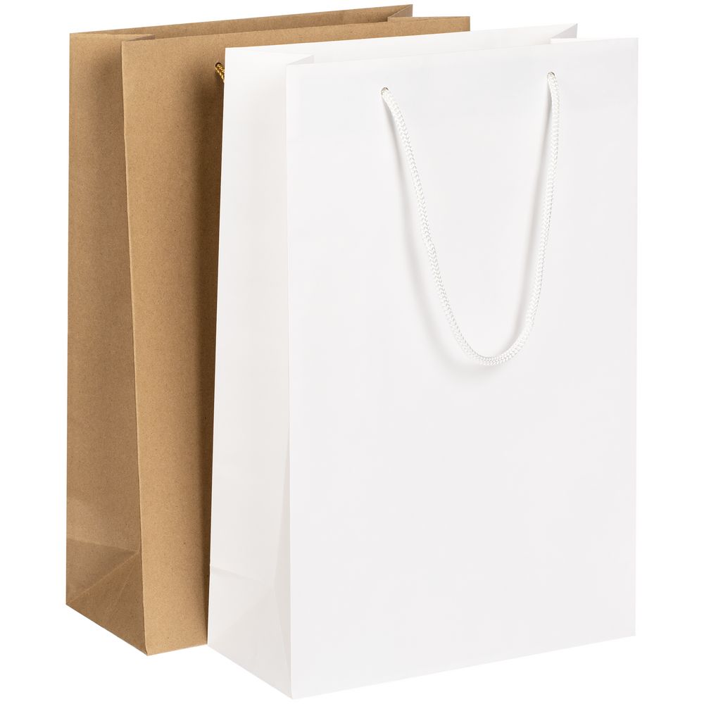Пакет бумажный Plat M, белый — изображение 4