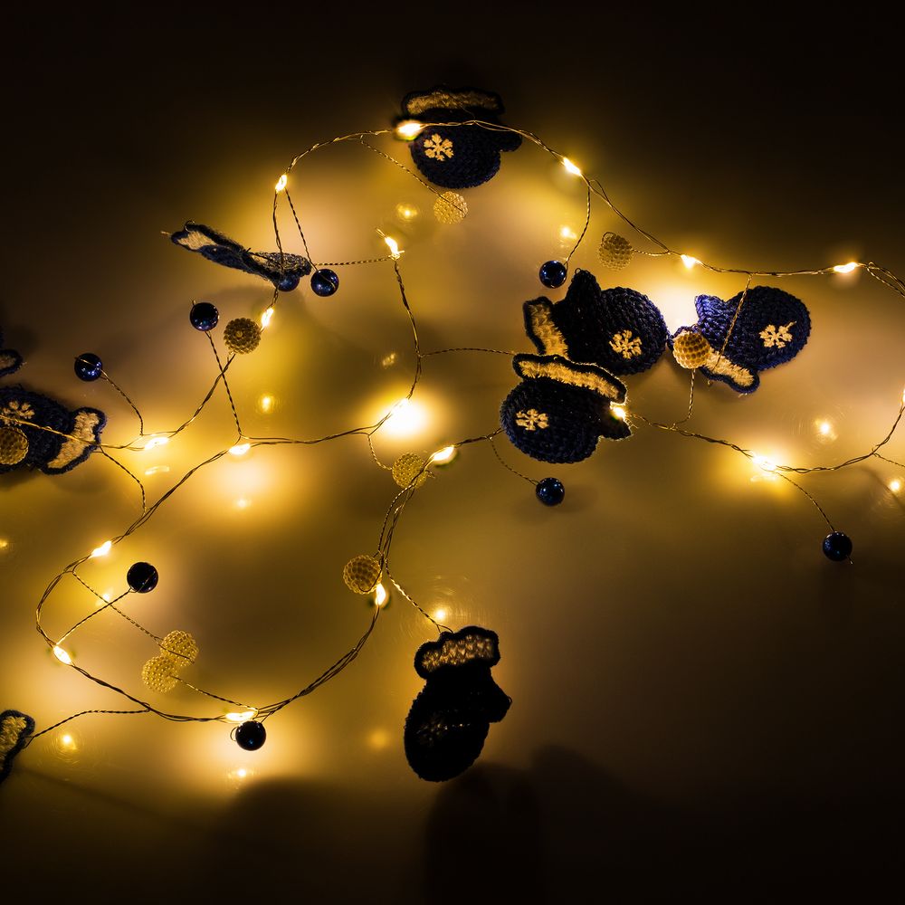 Гирлянда Merry Mittens, синяя — изображение 4