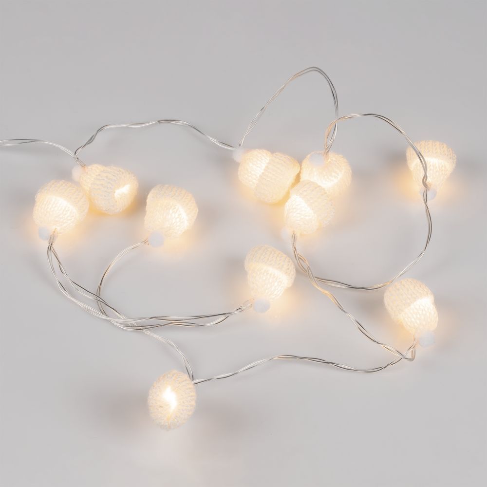 Гирлянда Cosy Poms, белая — изображение 3