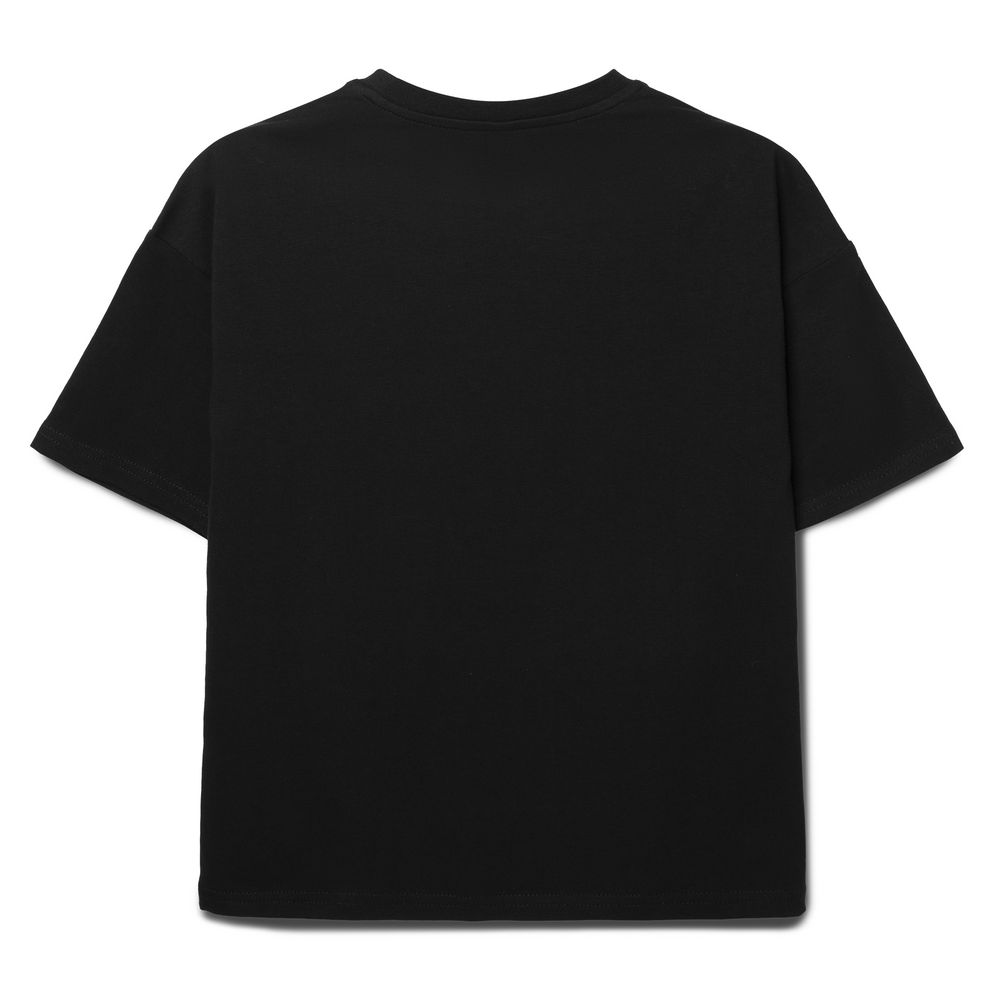 Футболка детская оверсайз Teezer, черная — изображение 3