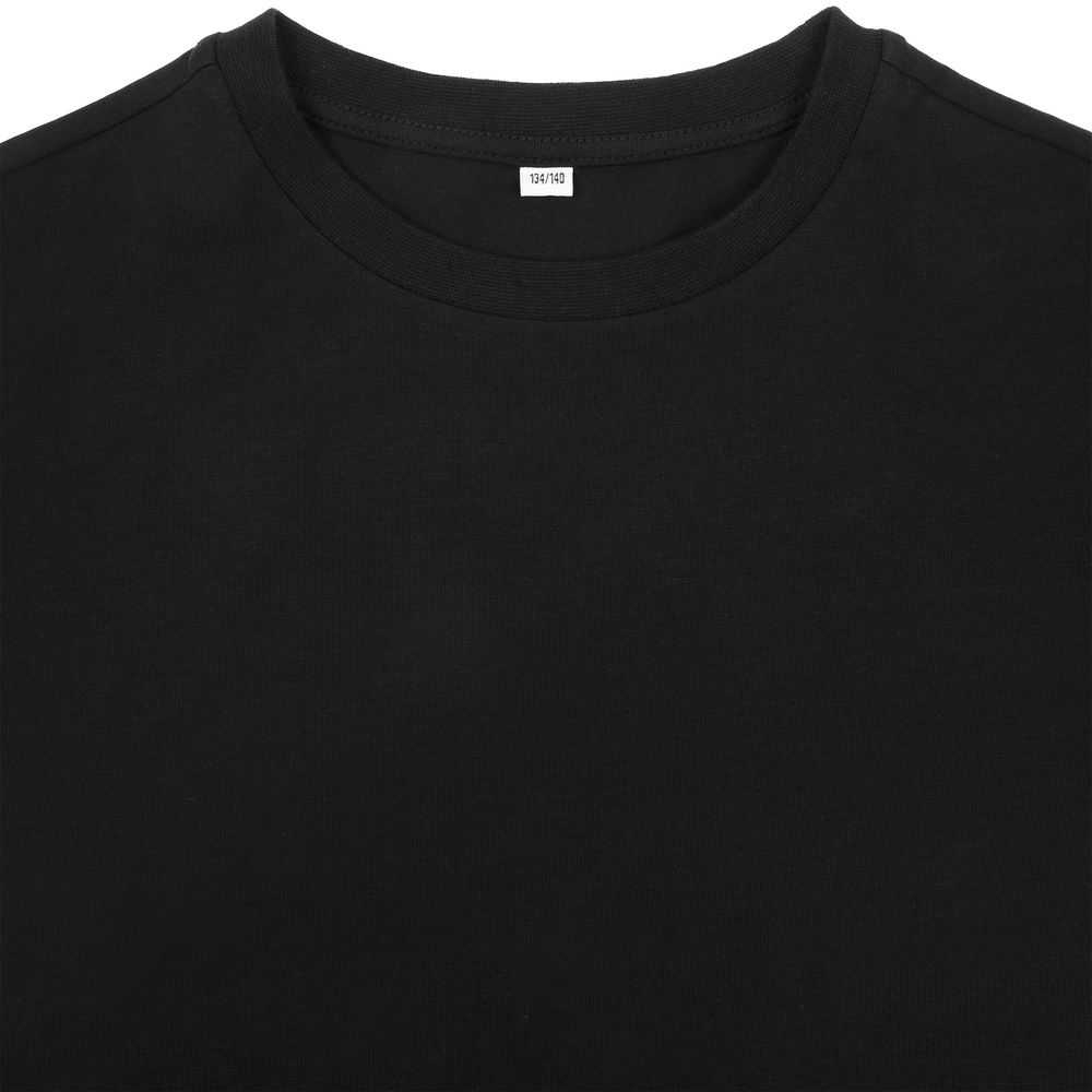 Футболка детская оверсайз Teezer, черная — изображение 4