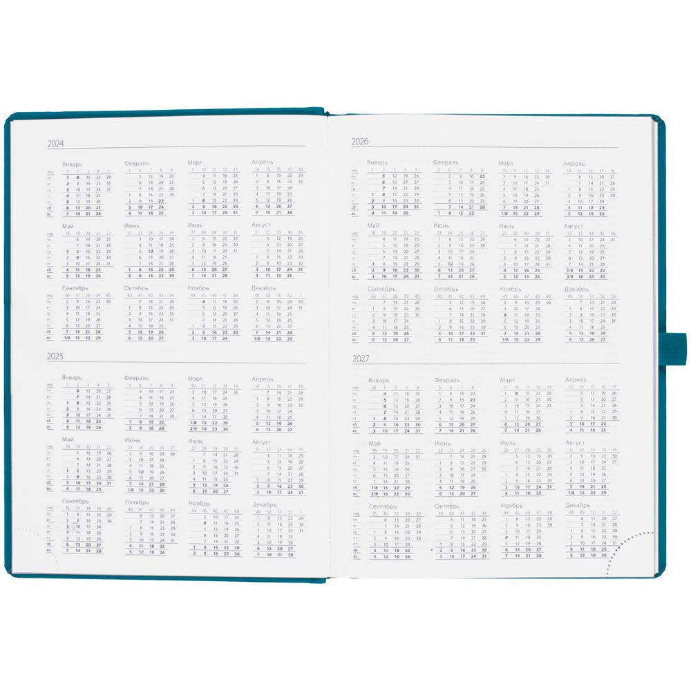 Ежедневник Favor, недатированный, бирюзовый — изображение 6