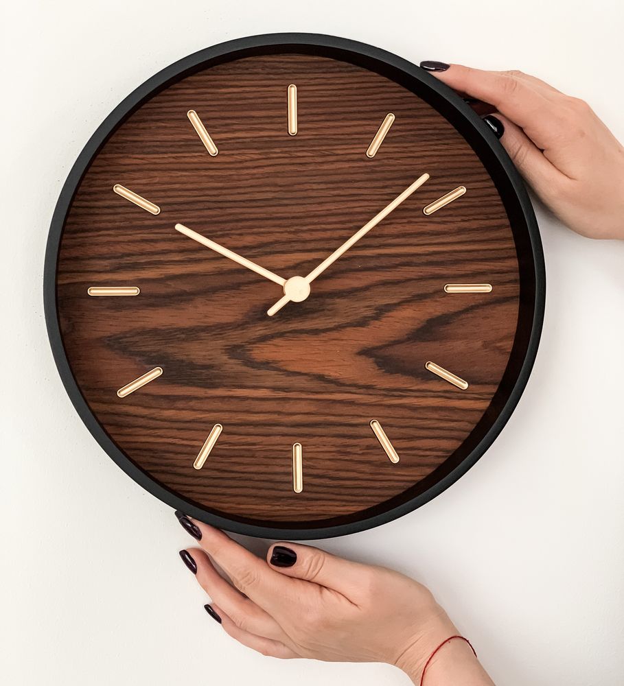 Часы настенные Echo, палисандр — изображение 6