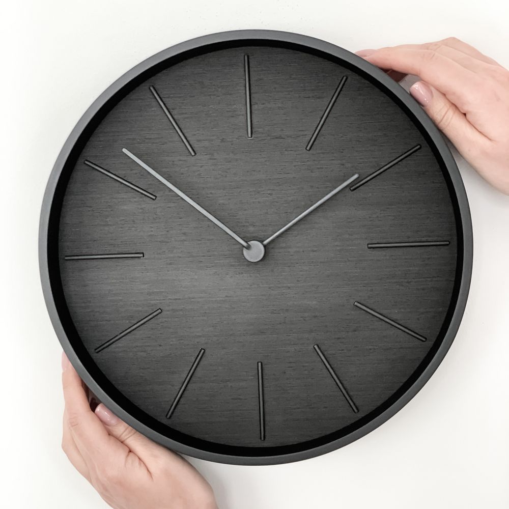 Часы настенные Plato, черное дерево — изображение 7