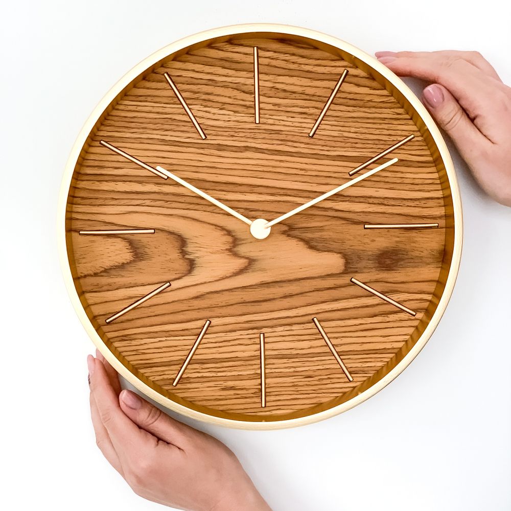 Часы настенные Oscar, дуб — изображение 8