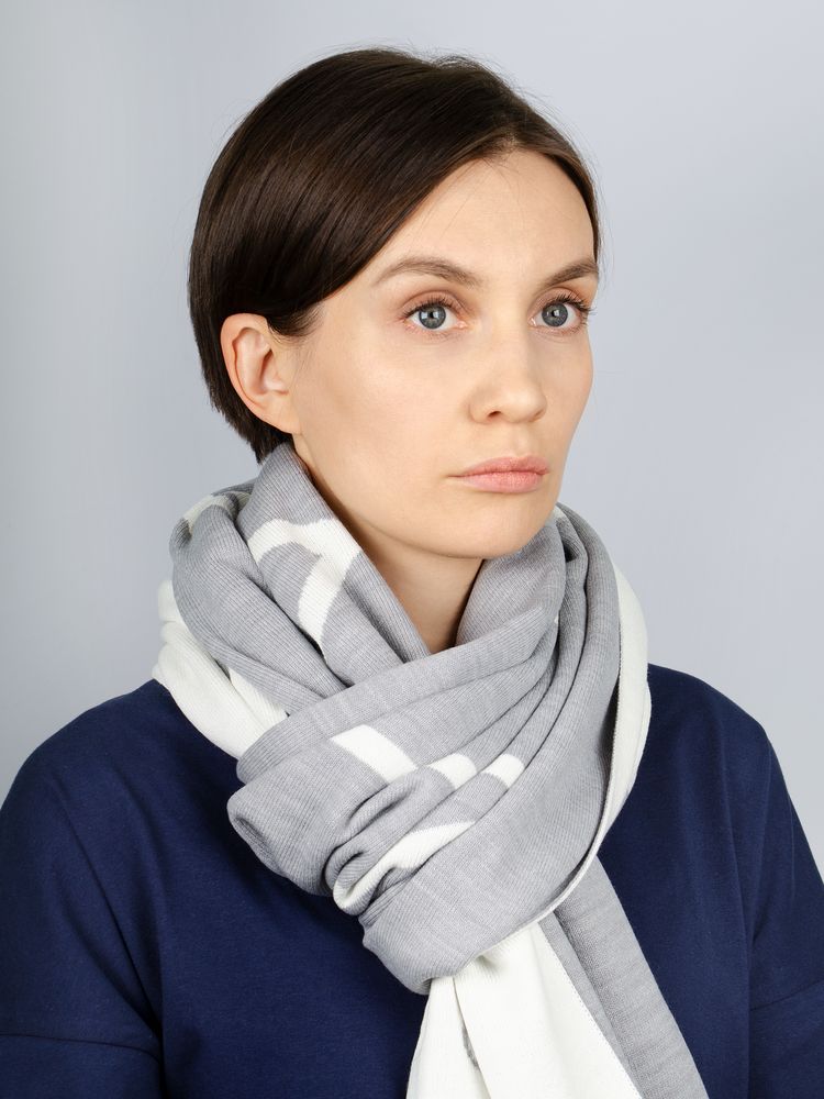 Шарф Bereg, молочный с серым — изображение 2