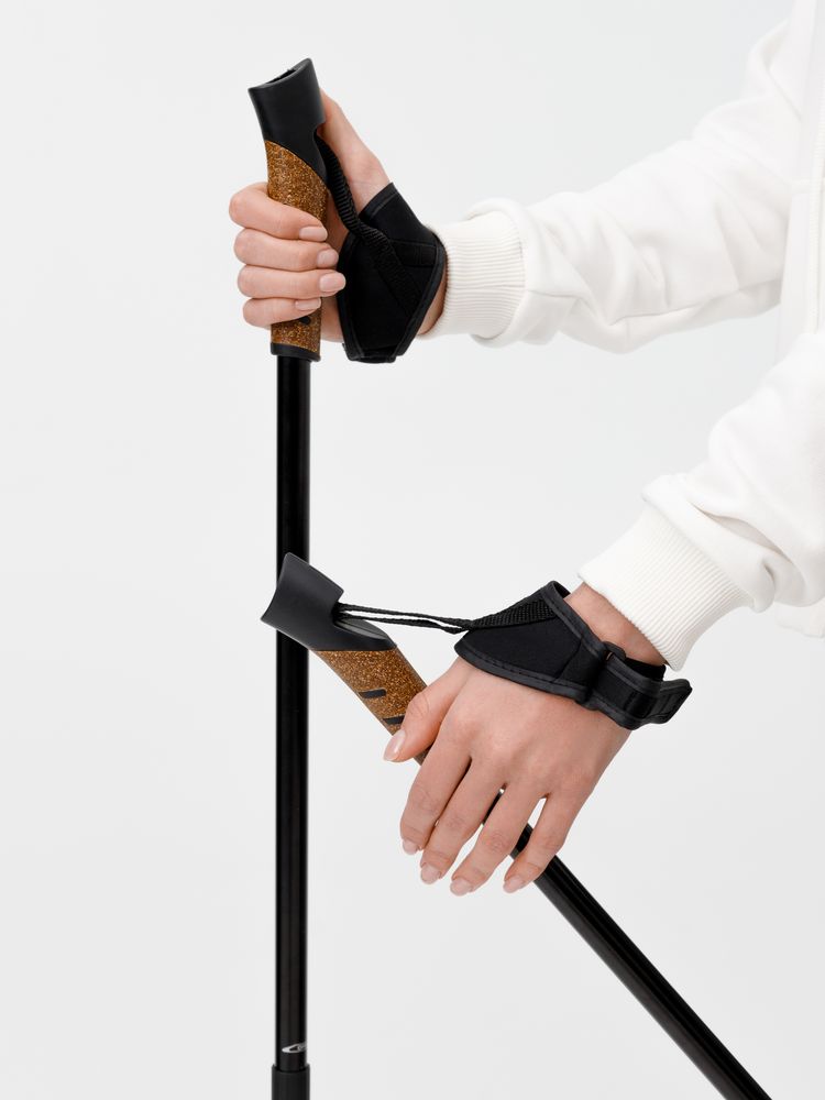 Палки для скандинавской ходьбы Trekk, черные — изображение 5