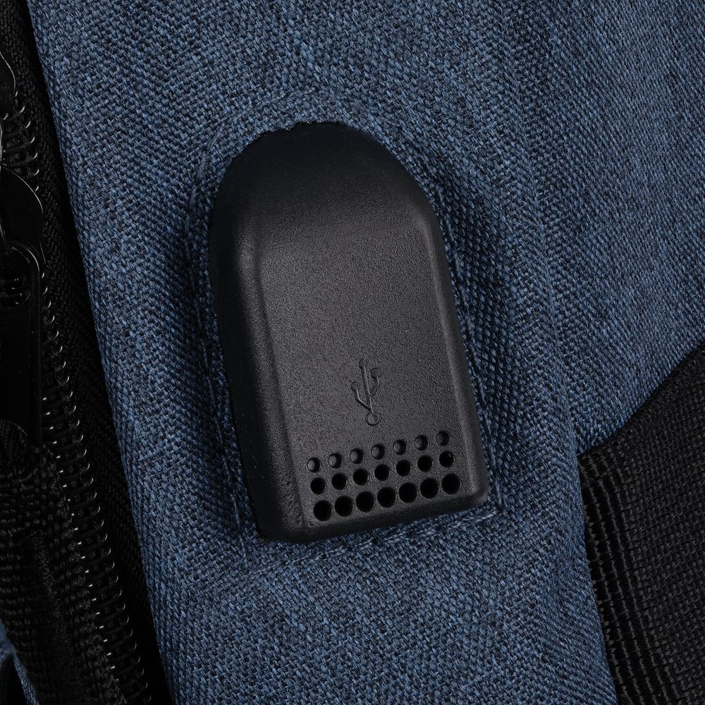 Рюкзак для ноутбука Conttori, синий меланж — изображение 12