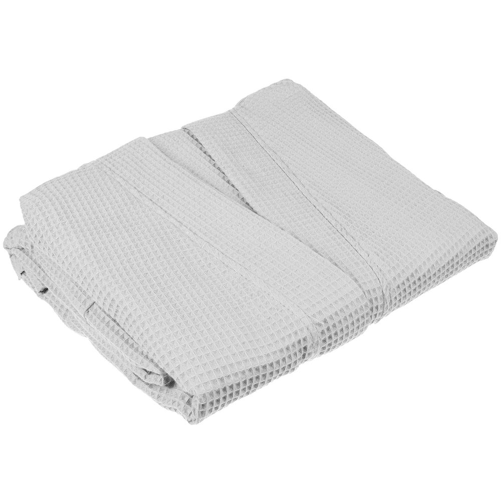 Халат вафельный Kimono, светло-серый — изображение 4