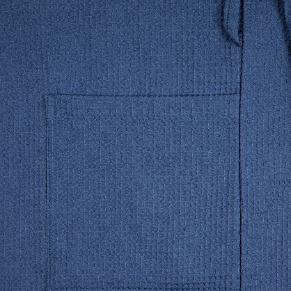 Халат вафельный Kimono, темно-синий — изображение 6