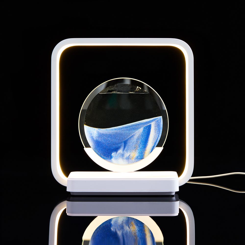 Интерьерный светильник с беспроводной зарядкой Sandflow, белый — изображение 9