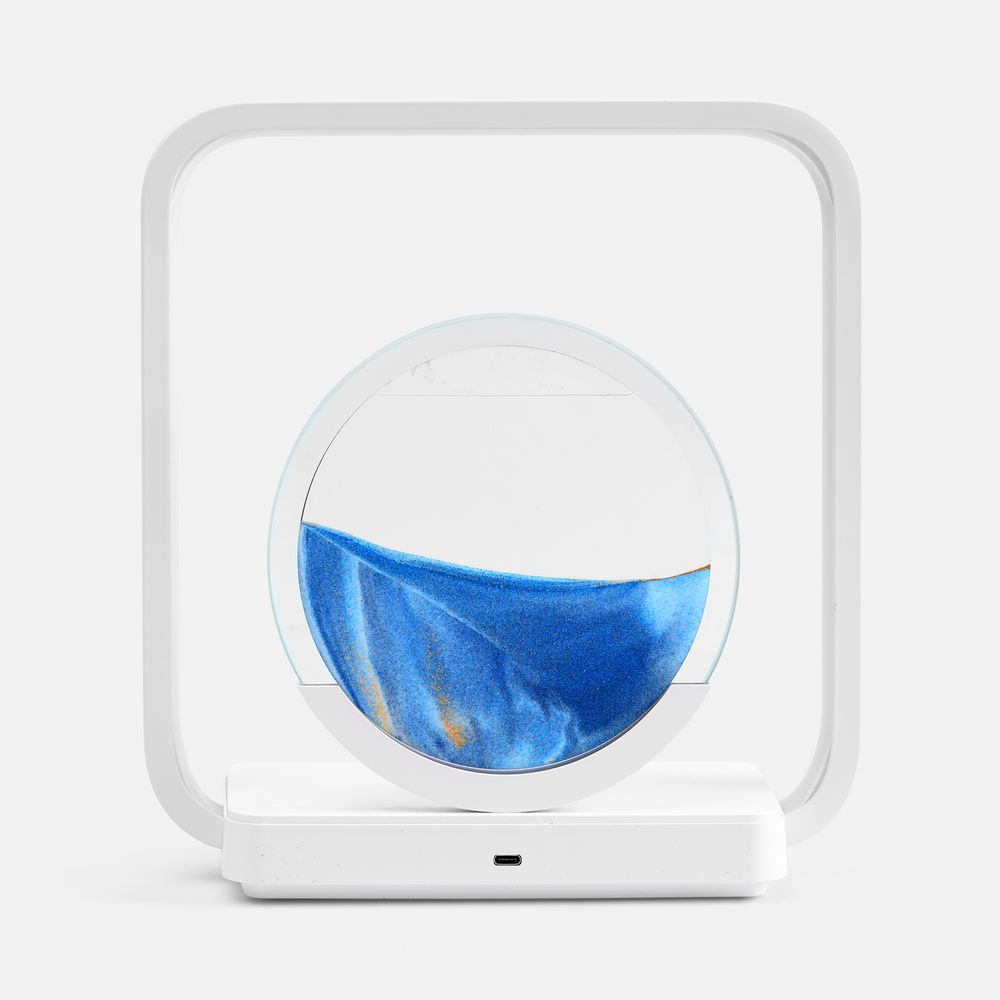 Интерьерный светильник с беспроводной зарядкой Sandflow, белый — изображение 4