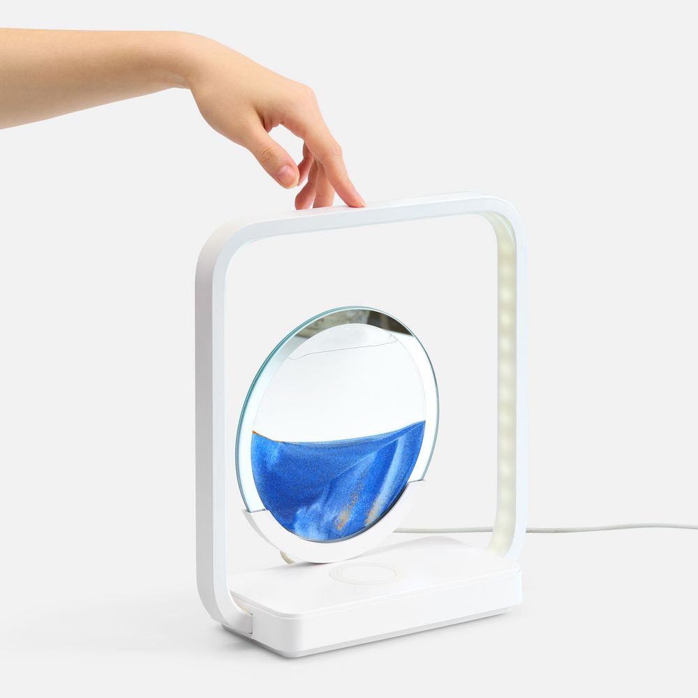 Интерьерный светильник с беспроводной зарядкой Sandflow, белый — изображение 6