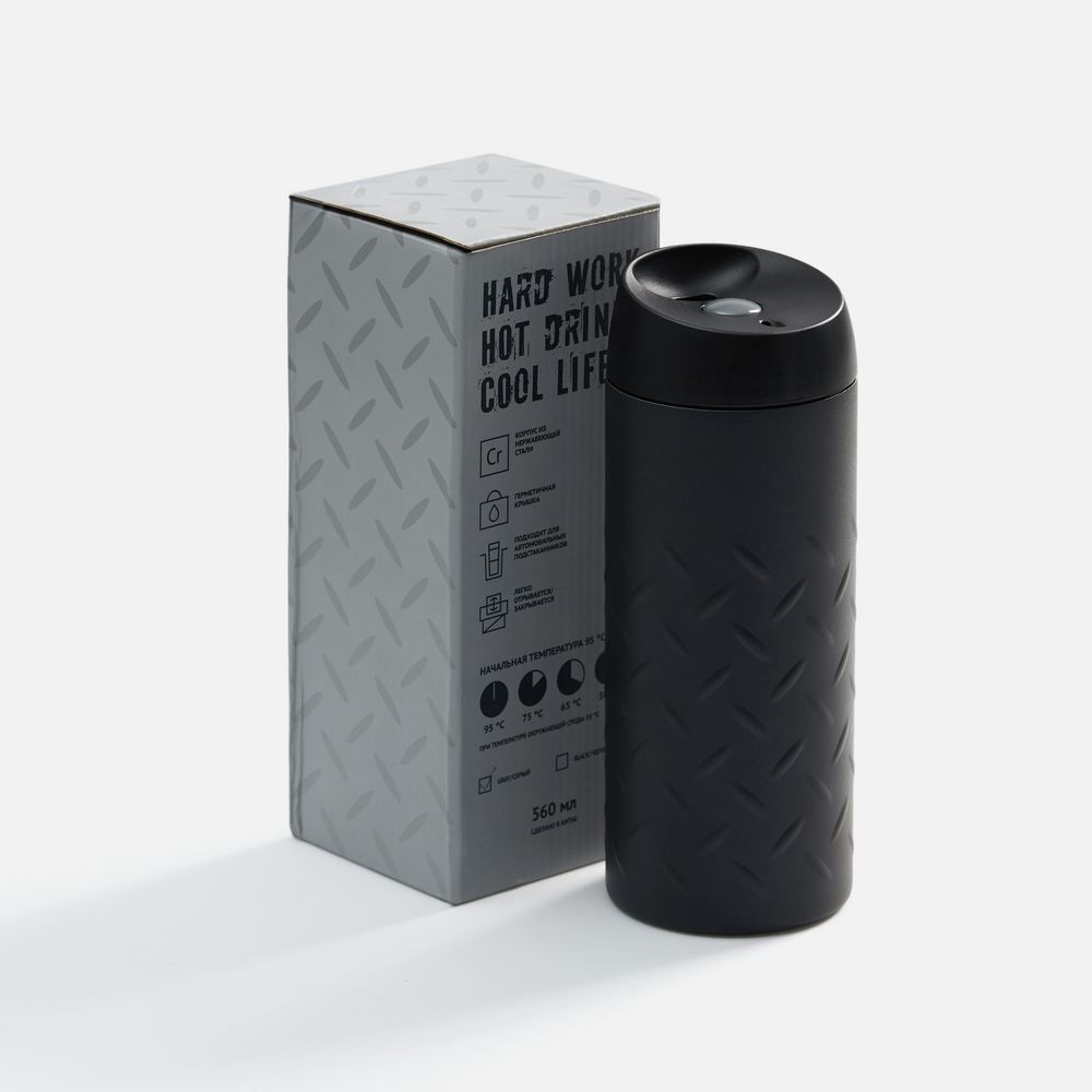 Термостакан Hard Work, черный — изображение 6
