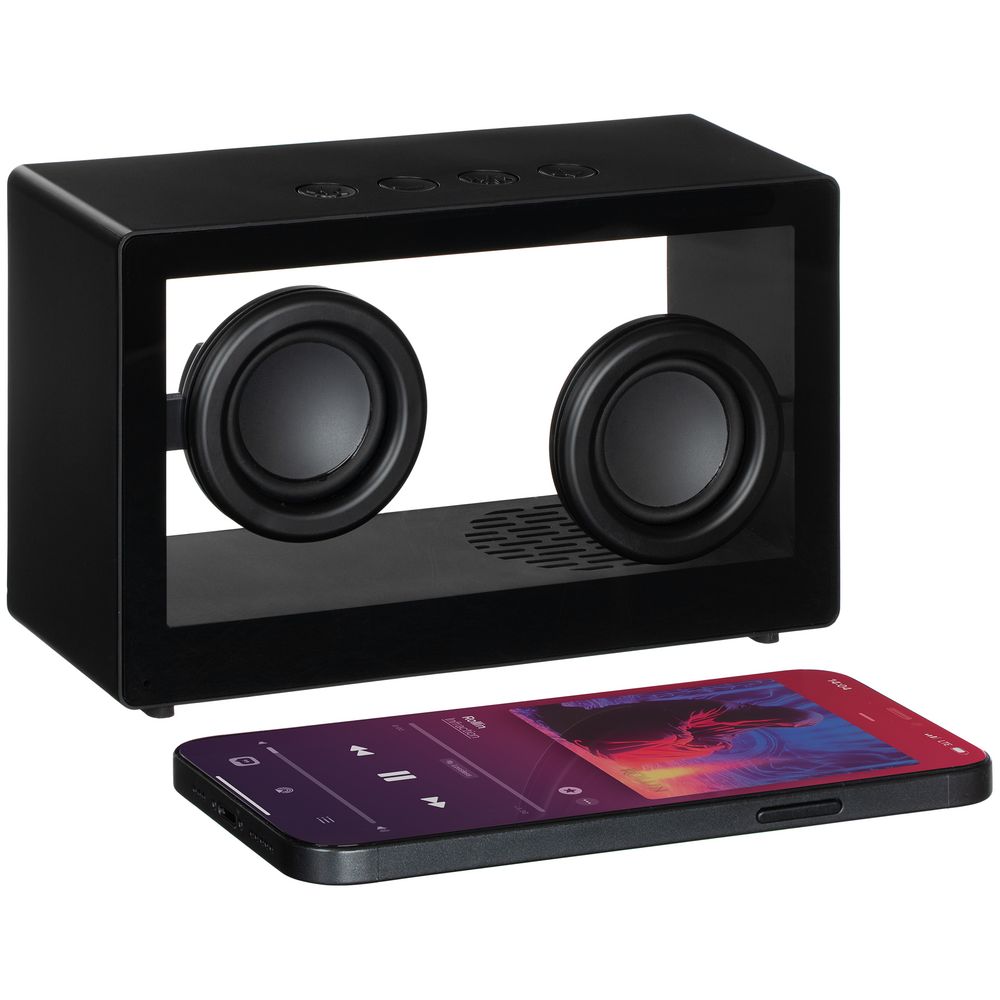 Bluetooth-колонка со светомузыкой Sensofonic, черная — изображение 2