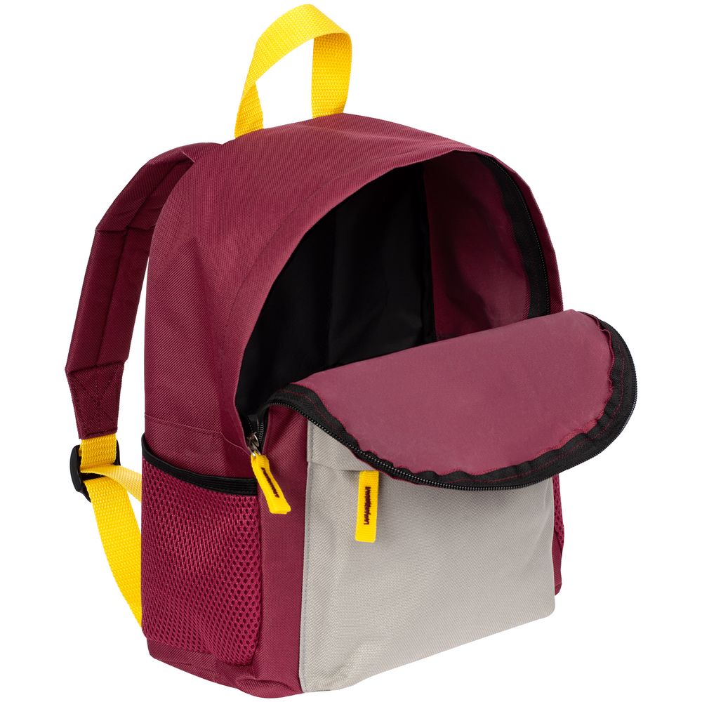 Рюкзак детский Kiddo, бордовый с серым — изображение 6