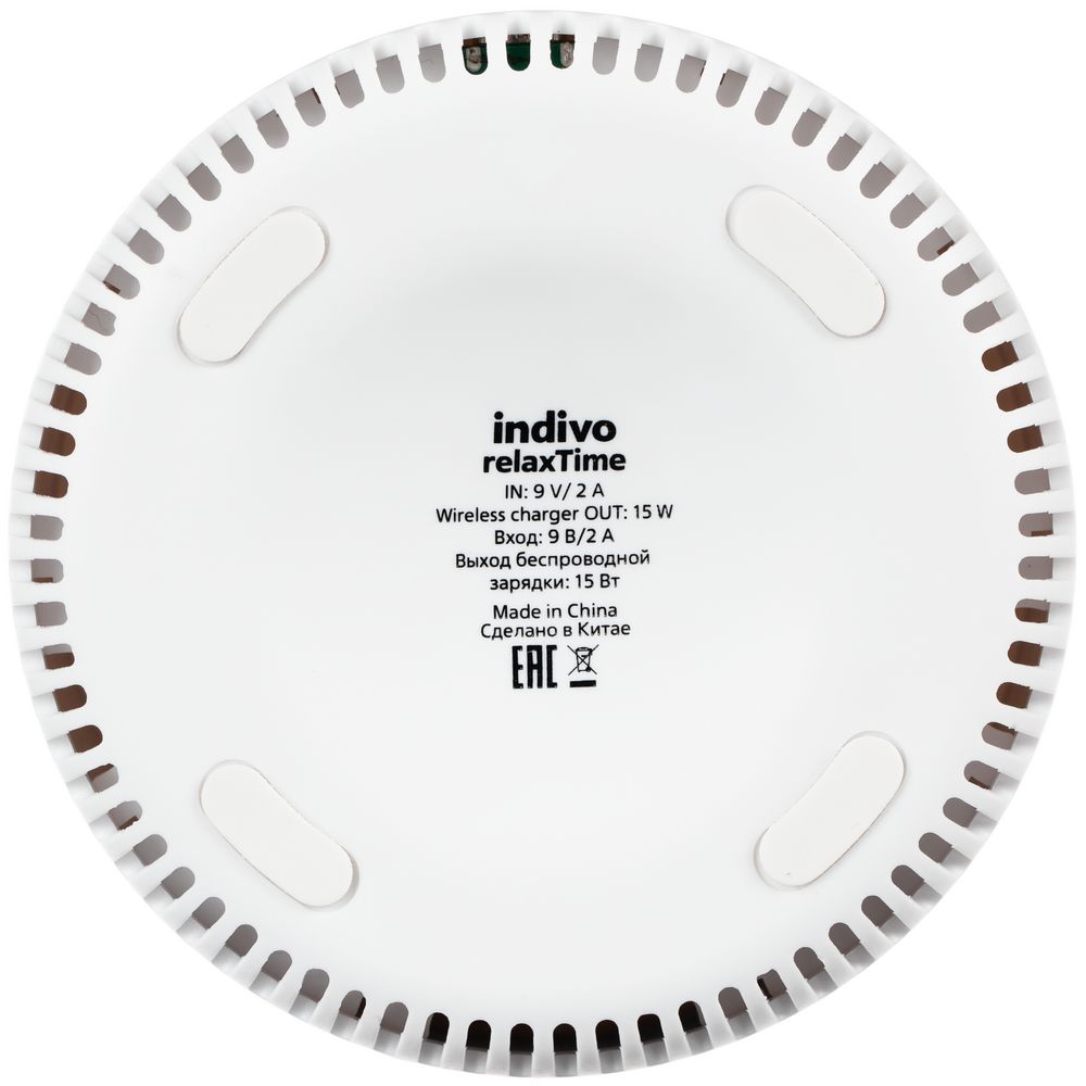 Bluetooth-колонка с беспроводной зарядкой relaxTime, белая — изображение 7