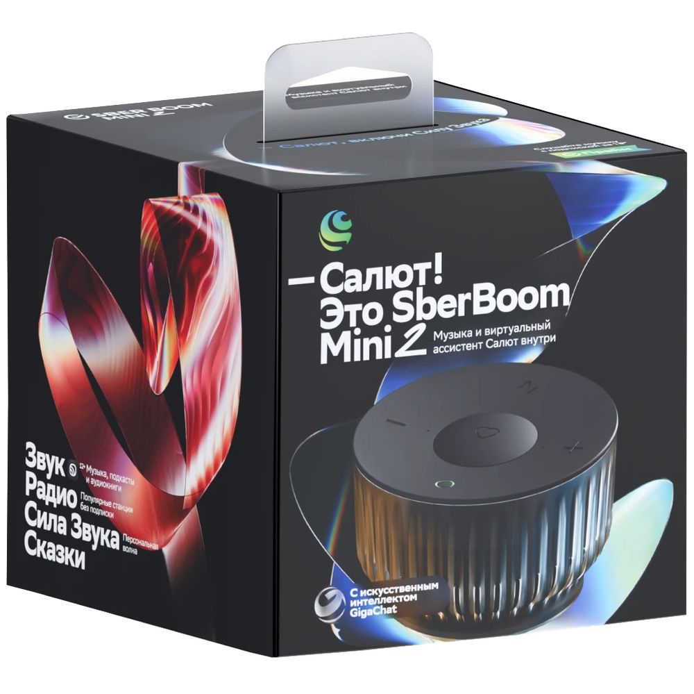 Умная колонка SberBoom Mini 2, черная — изображение 6