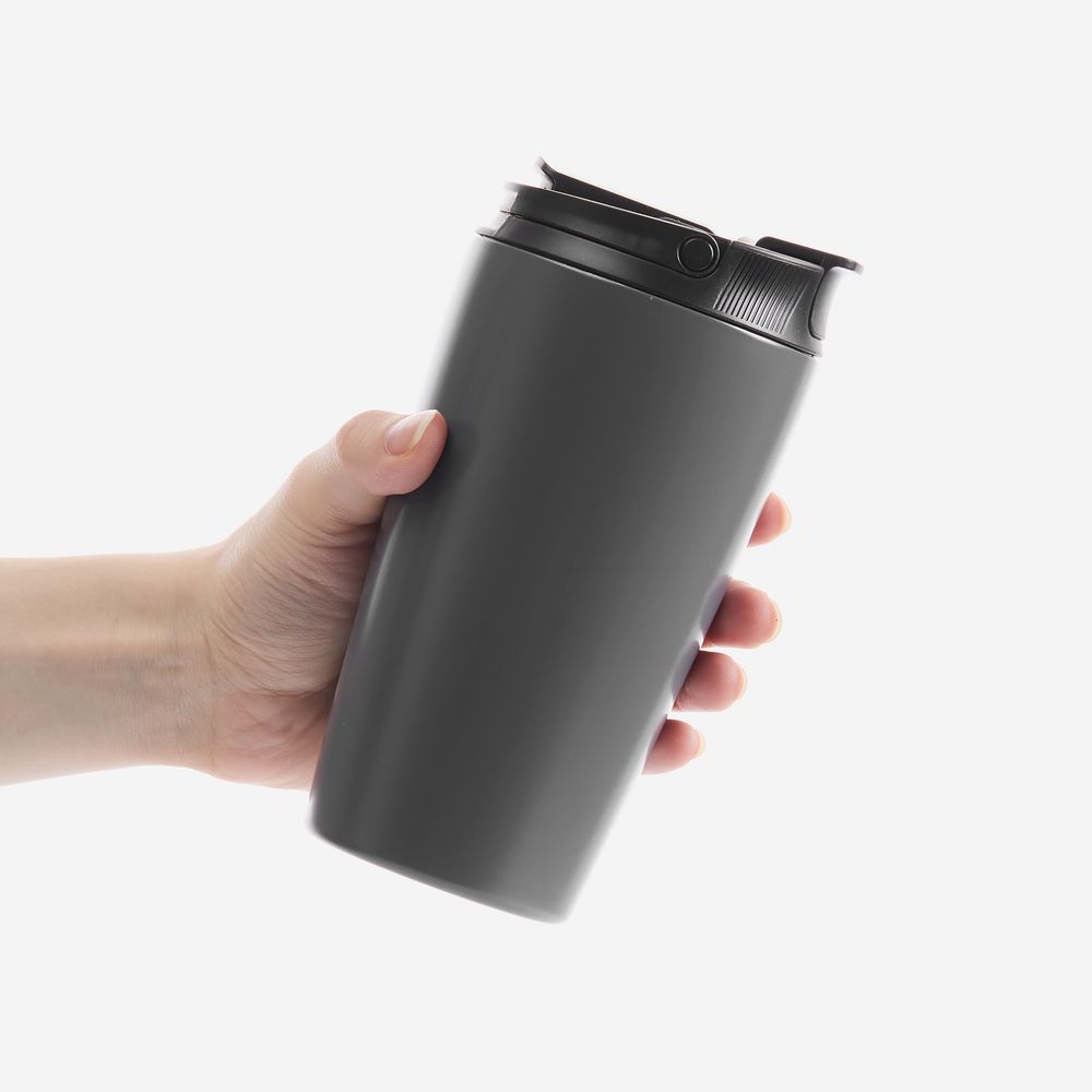 Термостакан с двумя поильниками Duetta, серый — изображение 8