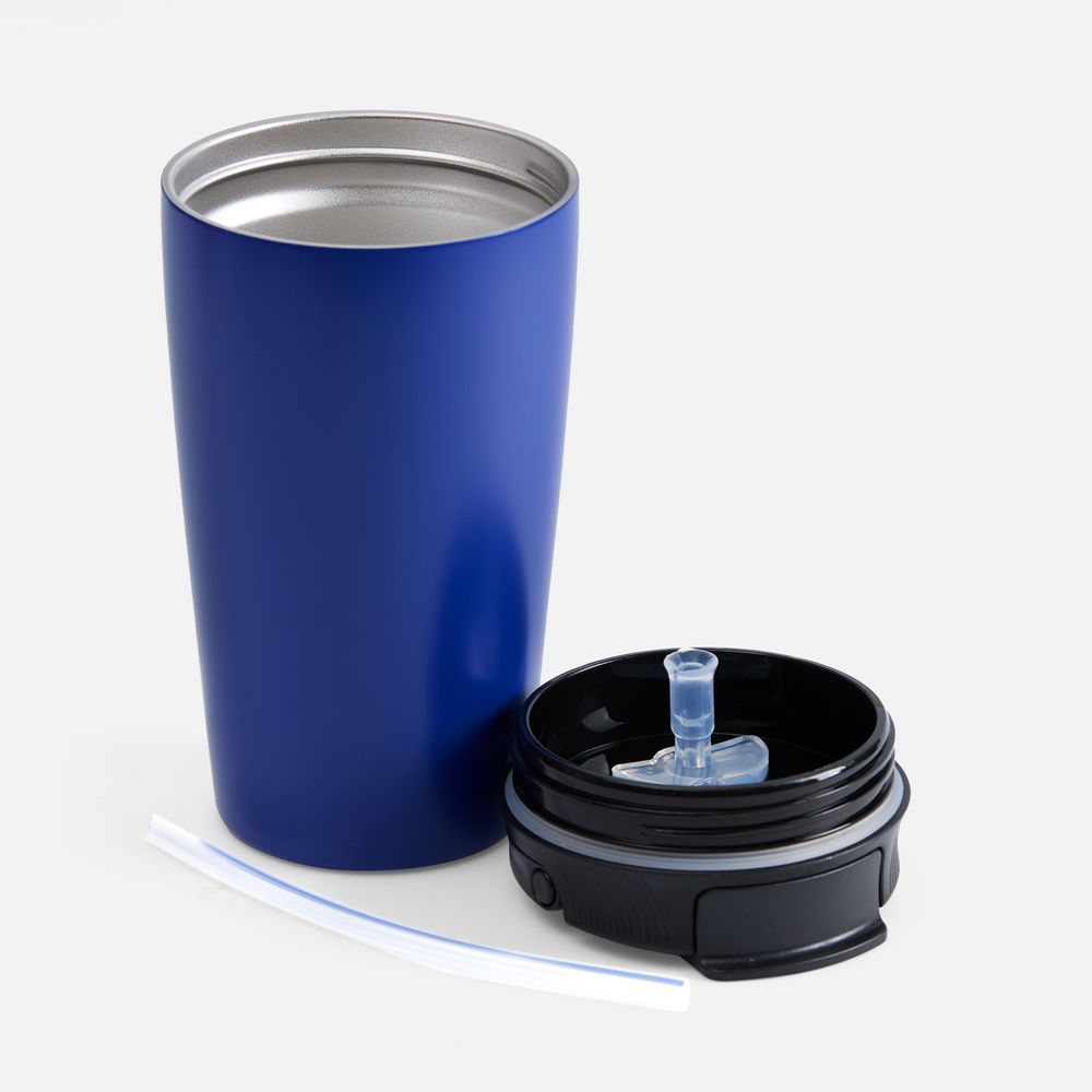 Термостакан с двумя поильниками Duetta, синий — изображение 7