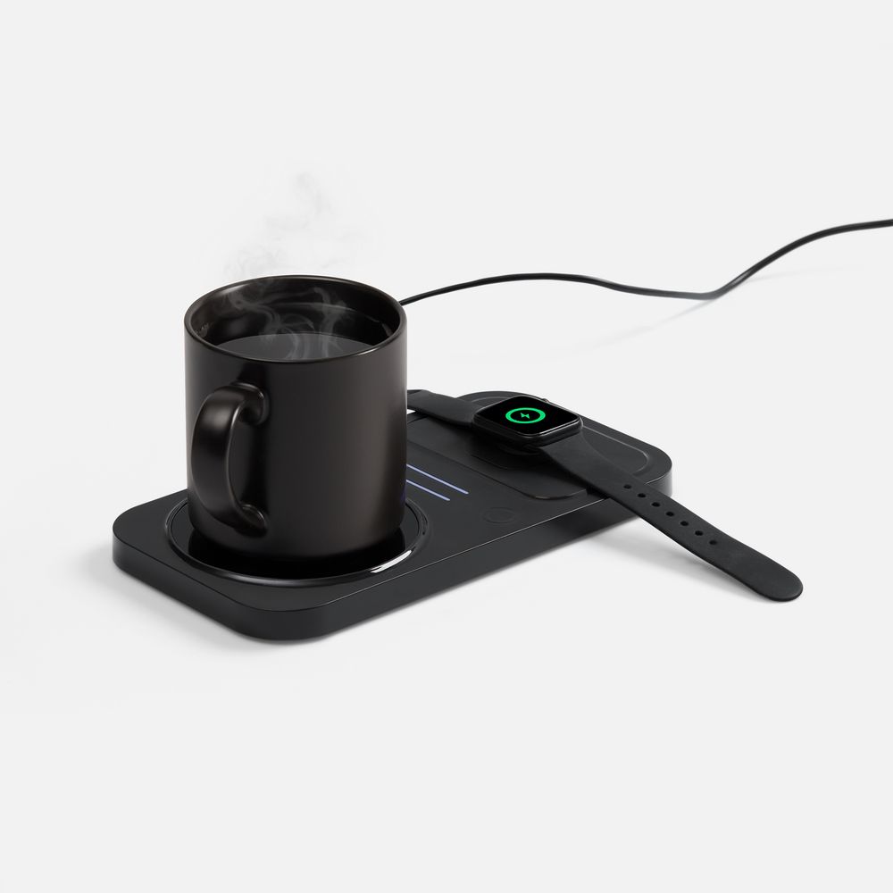 Беспроводное зарядное устройство с подогревом кружки Hot Task, черное — изображение 4