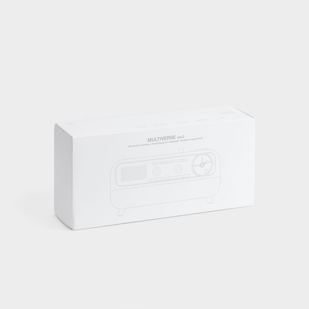 Bluetooth-колонка с беспроводной зарядкой, часами и подсветкой Multiverse, ver.2 — изображение 12