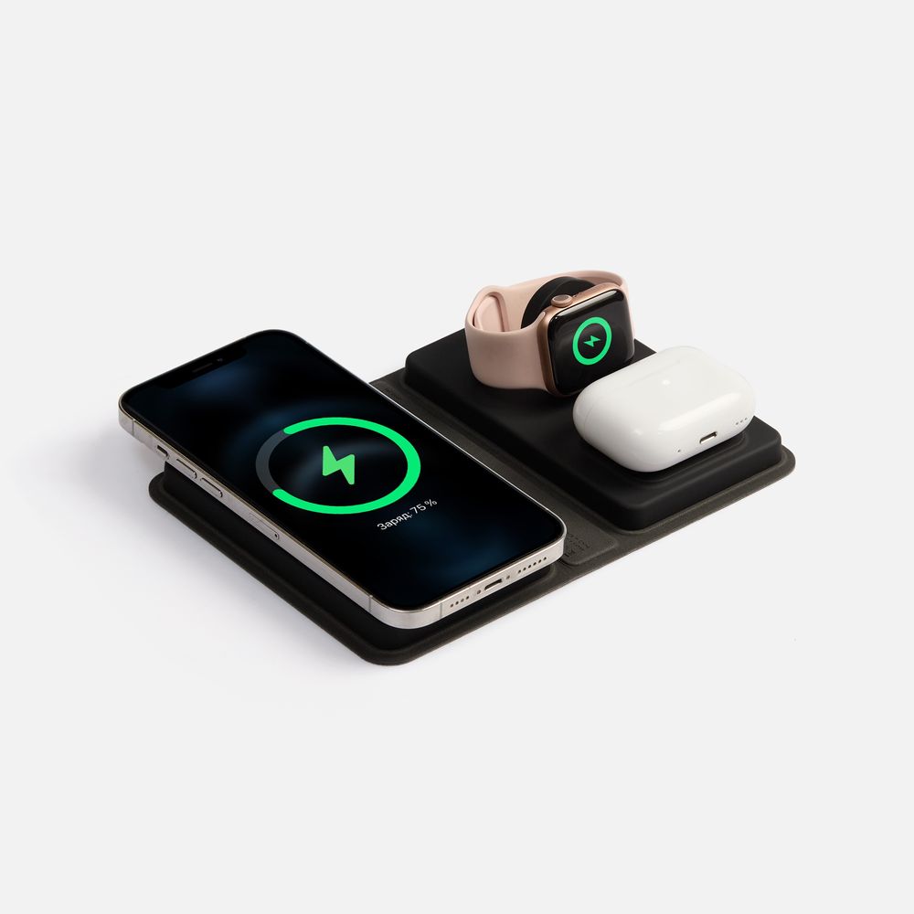 Внешний аккумулятор с беспроводной зарядкой reCover, черный — изображение 2