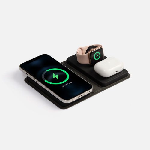 Внешний аккумулятор с беспроводной зарядкой reCover, черный