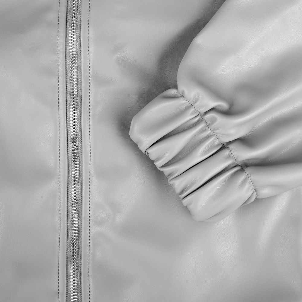 Бомбер из искусственной кожи Univer, серый — изображение 6