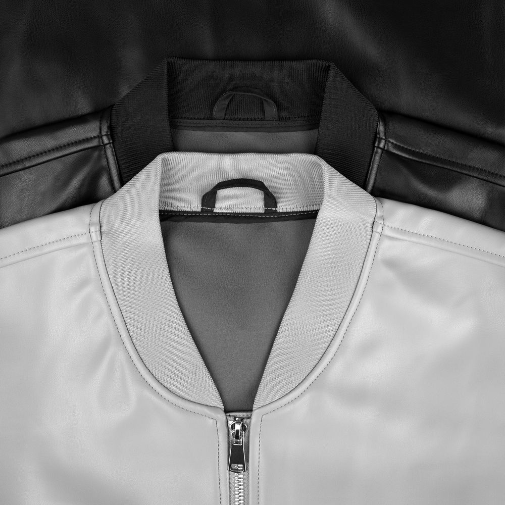 Бомбер из искусственной кожи Univer, черный — изображение 10