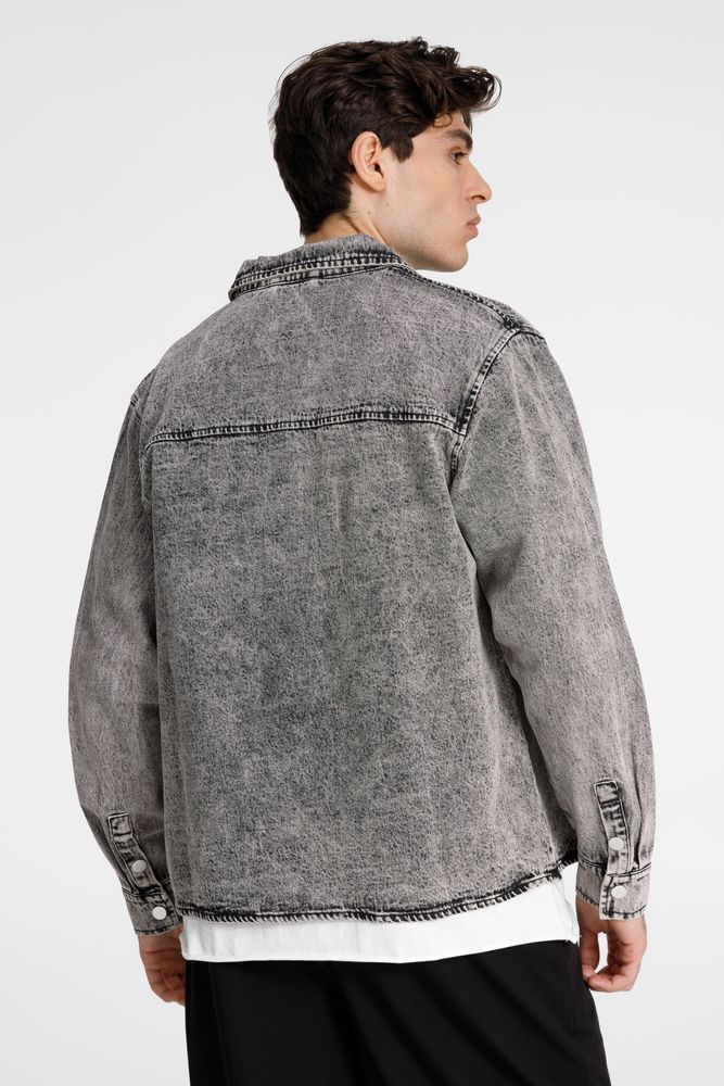 Куртка джинсовая O3, серая — изображение 4