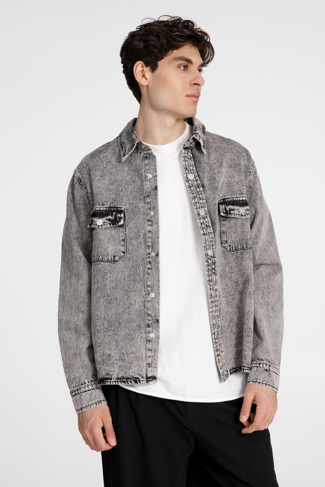 Куртка джинсовая O3, серая — изображение 2