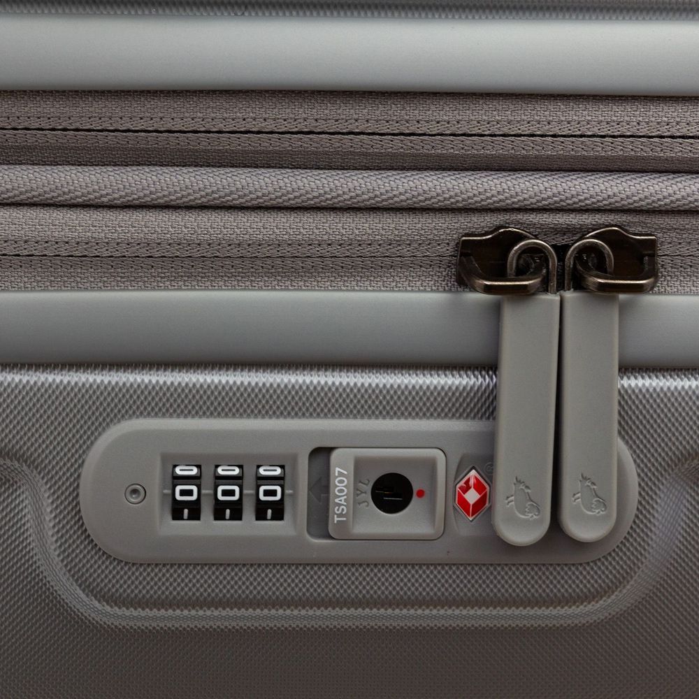 Чемодан Logoduck L, серебристый — изображение 10