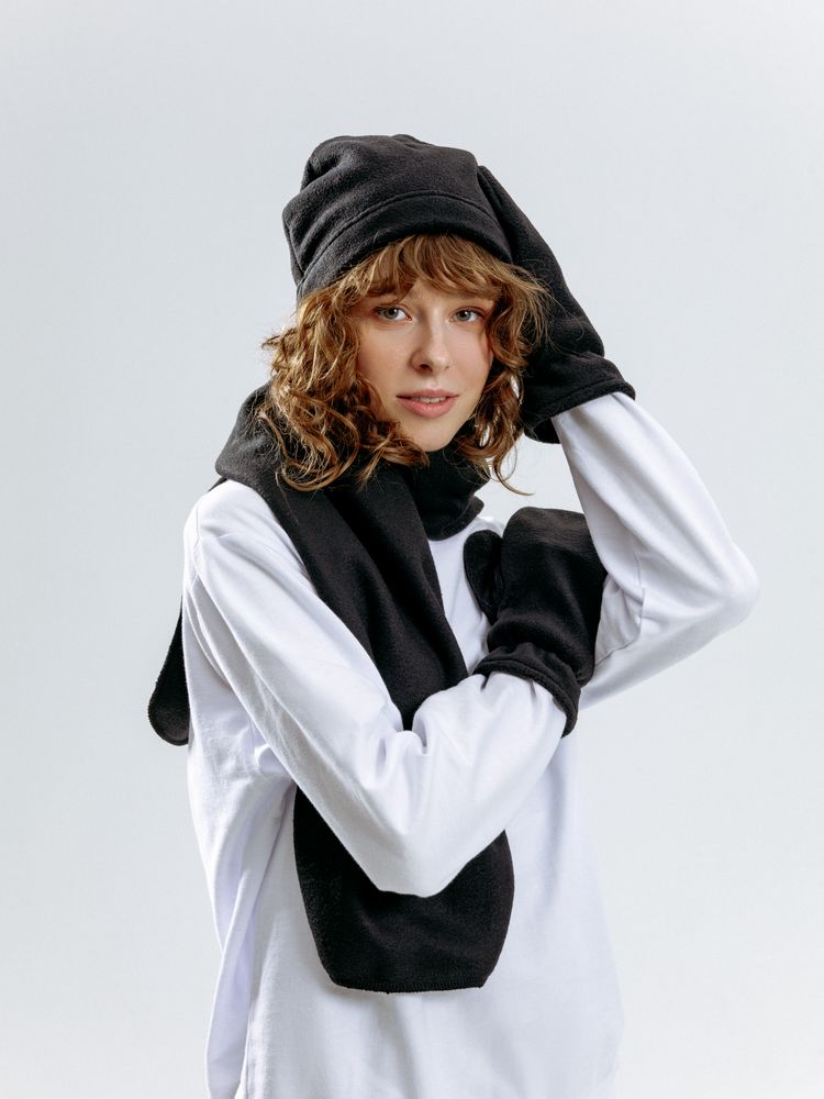 Шарф Fleecy, черный — изображение 9